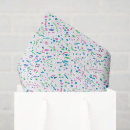 Papel De Seda Impresión de confetti pastel