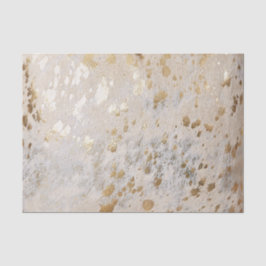 Papel De Seda Impresión de Cuero de Vaca Metálico Dorado