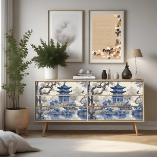 Papel De Seda Impresión de espacio libre Victoriana de zafiro az