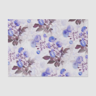 Papel De Seda Impresión de flores púrpuras de bonito