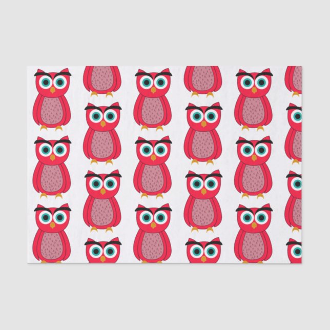 Papel De Seda Impresión de foto de búho (Anverso)