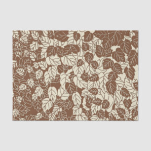 Papel De Seda Impresión de hojas japonesas, taupe Tan y beige