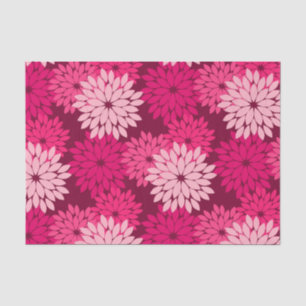 Papel De Seda Impresión de kimono floral moderna, rosa coral y b