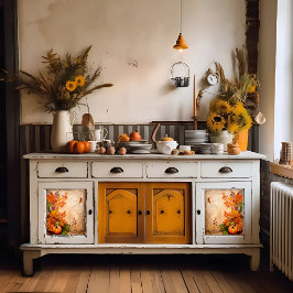 Papel De Seda Impresión de la descomposición de la calabaza flor