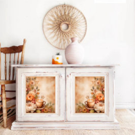 Papel De Seda Impresión de la descomposición del café de otoño v