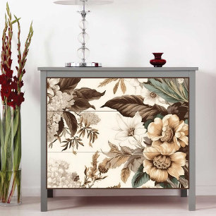 Papel De Seda Impresión de la descomposición floral botánica vin