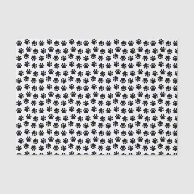 Papel De Seda Impresión de la pata del perro (Anverso)
