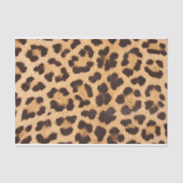 Papel De Seda Impresión de la piel animal del leopardo (Anverso)