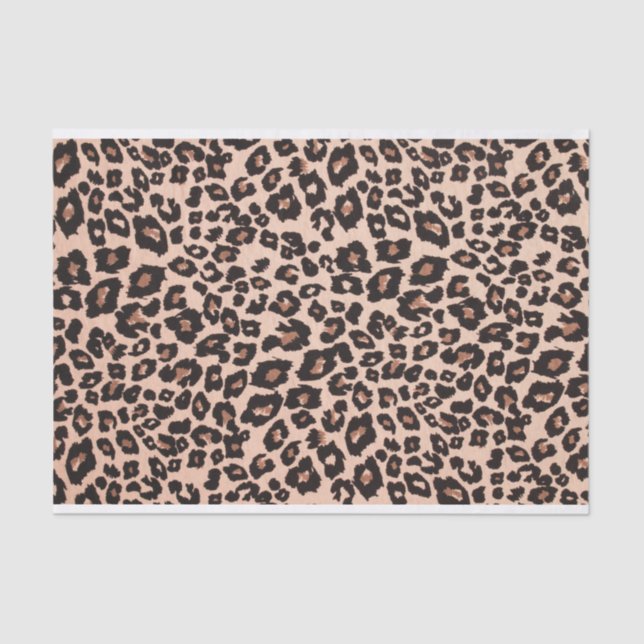 Papel De Seda Impresión de leopardo (Anverso)