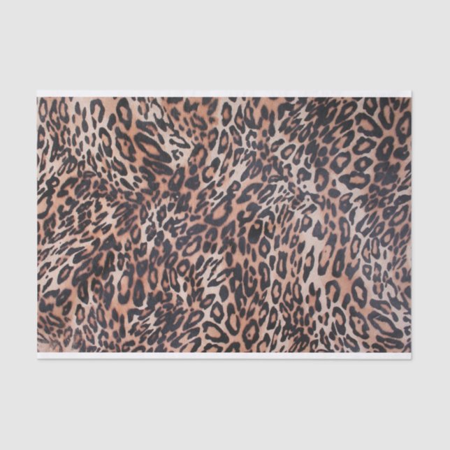 Papel De Seda Impresión de leopardo (Anverso)