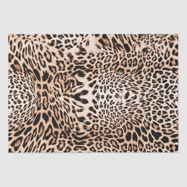 Papel De Seda Impresión de leopardo (Anverso)