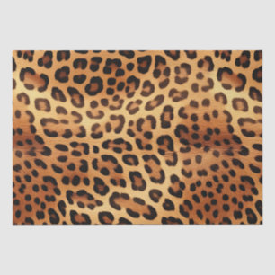 Papel De Seda Impresión de Leopardo Dorado negro marrón