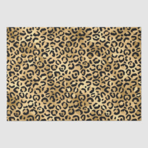 Papel De Seda Impresión de leopardo dorado Patrón audaz de ani