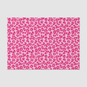 Papel De Seda Impresión de leopardo en rosa pastel, rosa calient