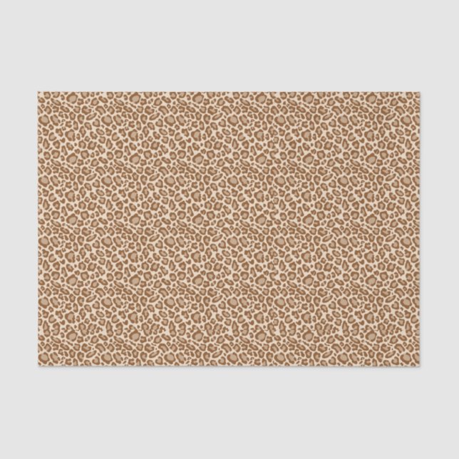 Papel De Seda Impresión de leopardo marrón (Anverso)