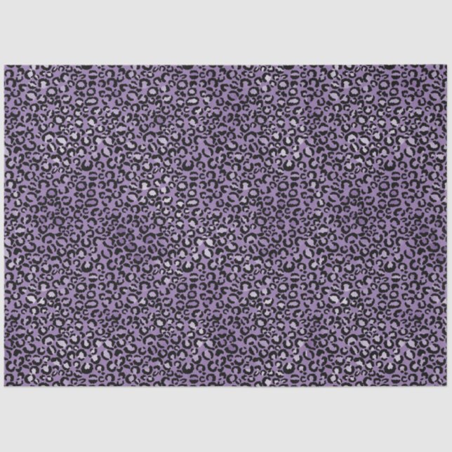 Papel De Seda Impresión de leopardo púrpura (Anverso)