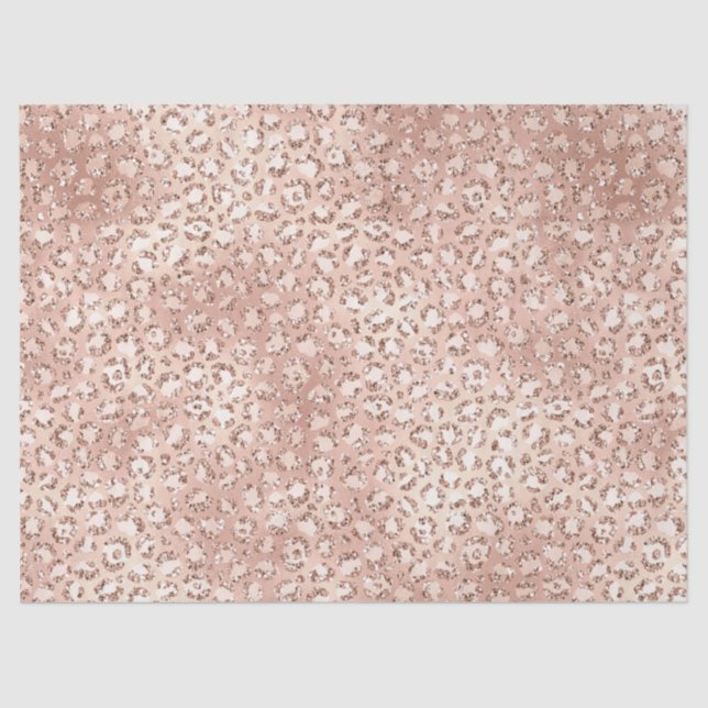 Papel De Seda Impresión de leopardo rosado de Rubor Rosa de colo (Anverso)