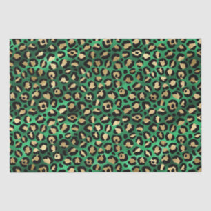Papel De Seda Impresión de leopardo verde atrevido Patrón de a
