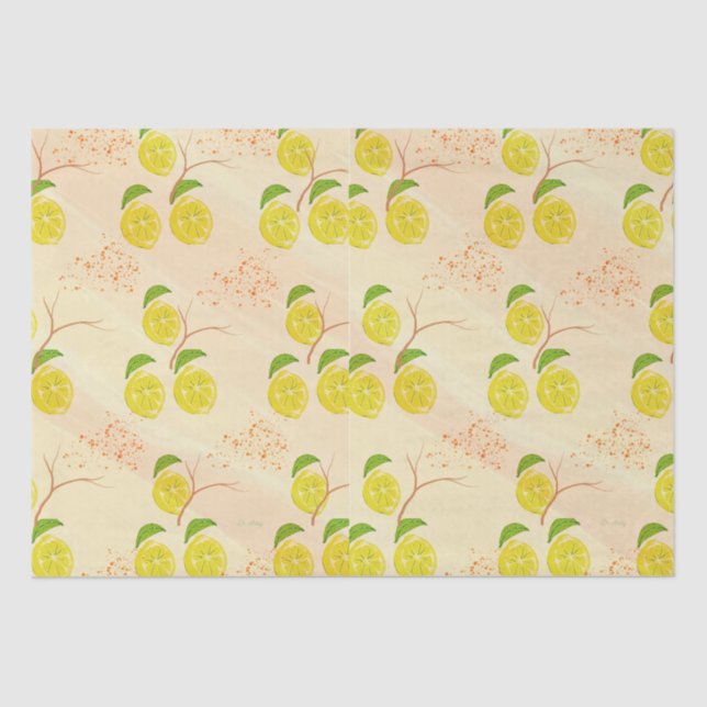 Papel De Seda Impresión de limón (Anverso)