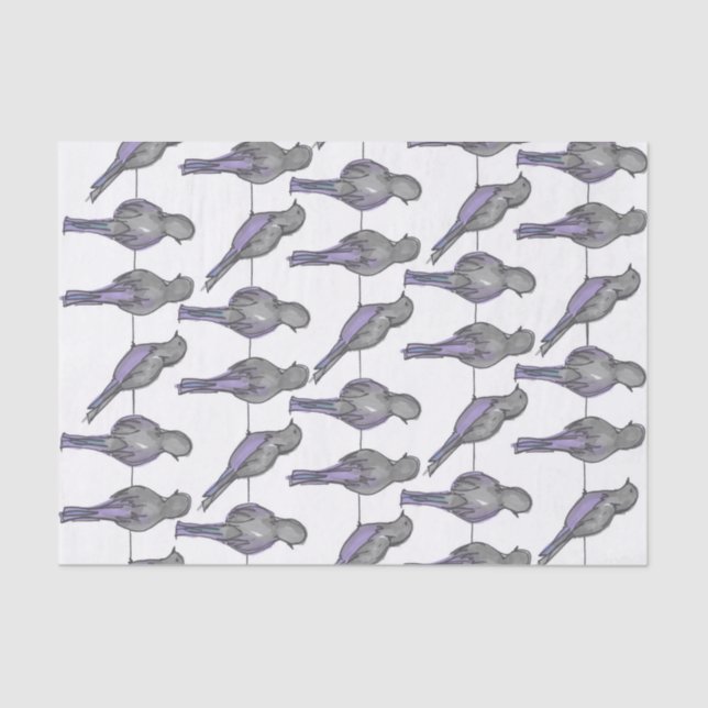 Papel De Seda Impresión de los Pals de la paloma (Anverso)