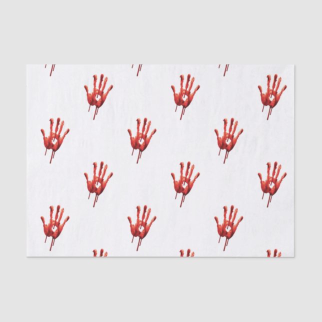 Papel De Seda Impresión de mano sangrienta (Anverso)