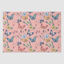 Papel De Seda Impresión de mariposa de color