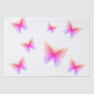 Papel De Seda Impresión de mariposa rosa de bonito