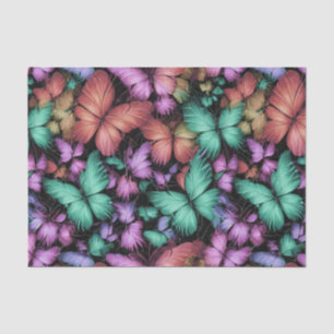 Papel De Seda Impresión de mariposas coloridas
