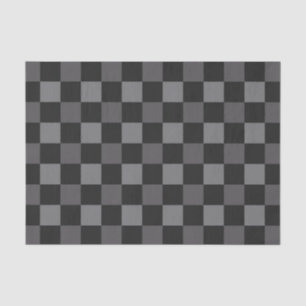 Papel De Seda Impresión de patrón de cuadros escoceses negro y g