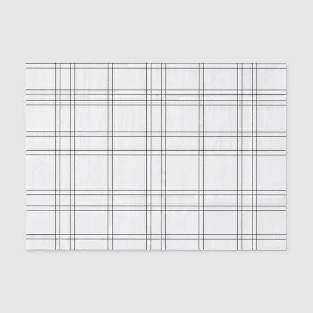 Papel De Seda Impresión de patrón de Moda blanco y negro (Anverso)