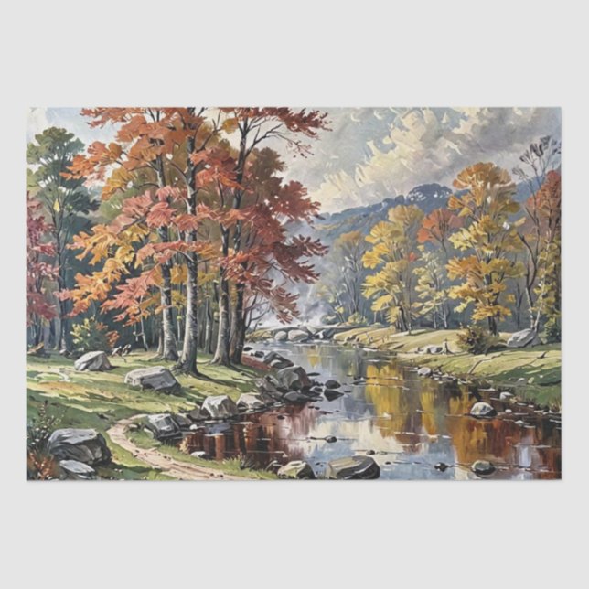 Papel De Seda Impresión de pintura de otoño (Anverso)