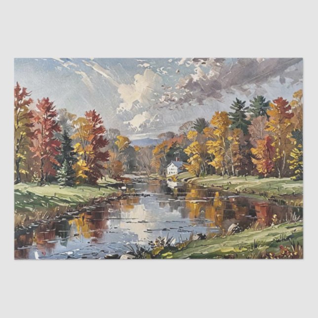 Papel De Seda Impresión de pintura de otoño (Anverso)