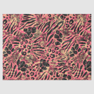 Papel De Seda Impresión de Safari Animal de Acuarela