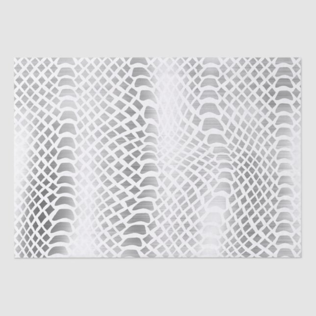 Papel De Seda Impresión de serpientes de plata (Anverso)