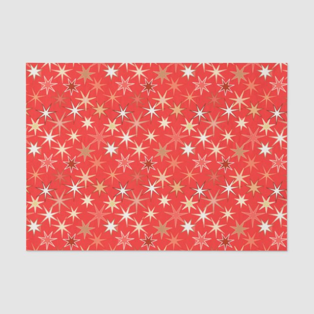 Papel De Seda Impresión de Starburst moderna, Naranja de mandarí (Anverso)