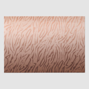 Papel De Seda Impresión de tigre de oro de bronce dorado