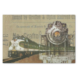 Papel De Seda Impresión de tren de vintage