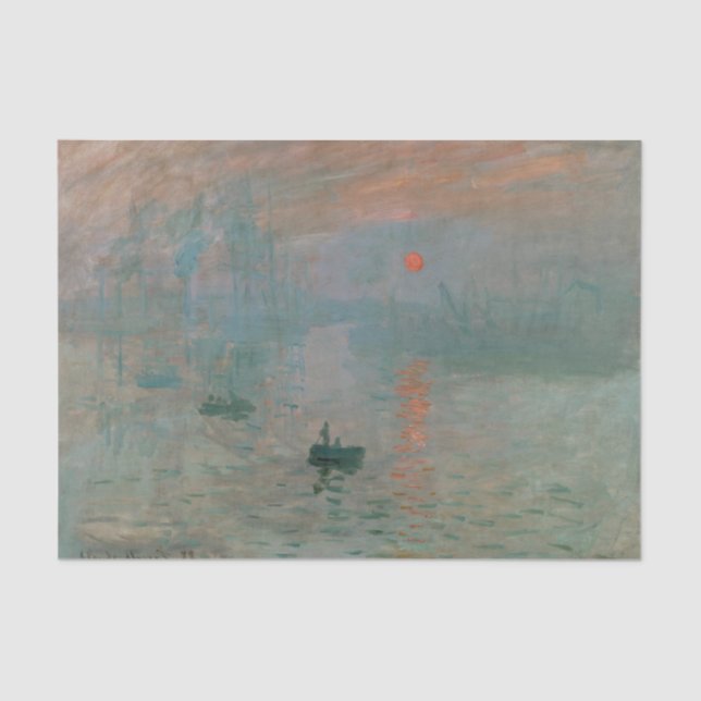 Papel De Seda Impresión del amanecer por Claude Monet (Anverso)