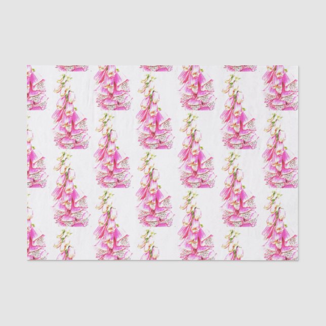 Papel De Seda Impresión del Foxglove (Anverso)