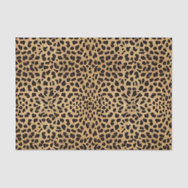Papel De Seda Impresión del modelo del punto del leopardo (Anverso)
