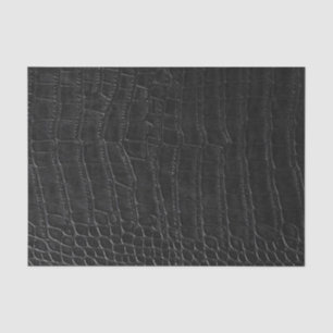 Papel De Seda Impresión falsa de piel de ligador negro