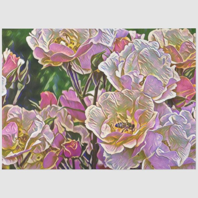 Papel De Seda impresión floral 12193 (Anverso)