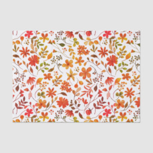 Papel De Seda Impresión floral acuarela pequeña