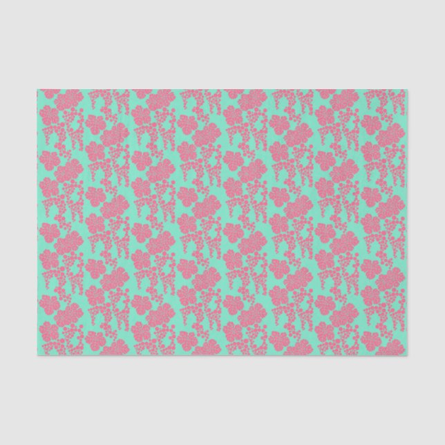Papel De Seda Impresión floral japonesa (Anverso)