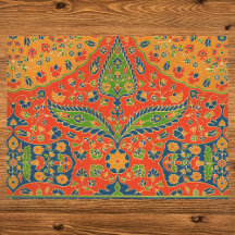 Impresión floral persa decorativa