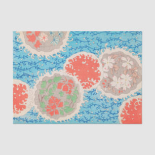 Papel De Seda Impresión floral vintage Patrón retro japonés