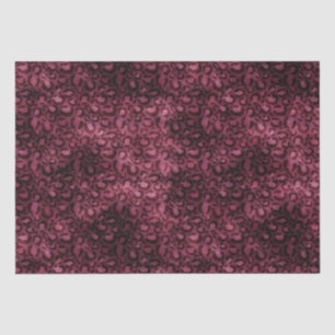 Papel De Seda Impresión Glam Burgundy Leopard