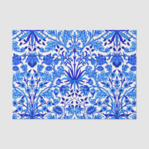 Papel De Seda Impresión hidráulica William Morris, azul cobalto