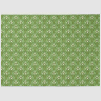 Papel De Seda Impresión retro de verde esmeralda victoriana de l