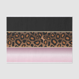 Papel De Seda Impresión rosa, negra y jaguar